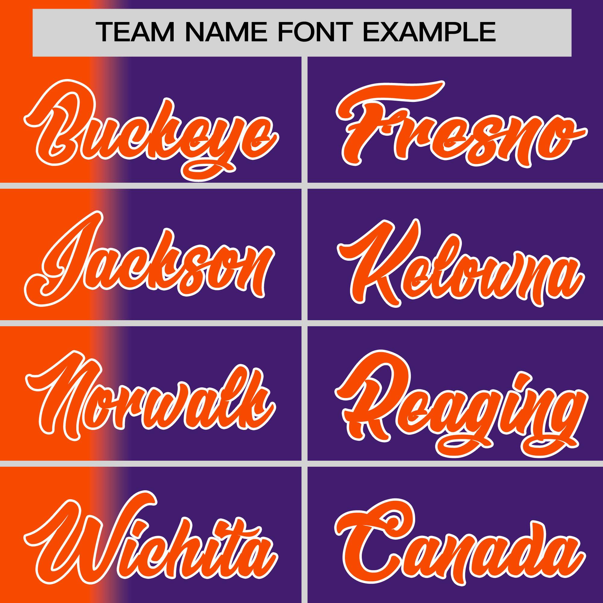 Custom Purple Orange Pinstripe Personalized Gradient Authentic Baseball Jersey