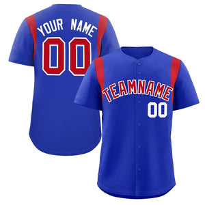 Custom Royal Red Classic Style Personalized Full Button Authentic Baseball Jersey