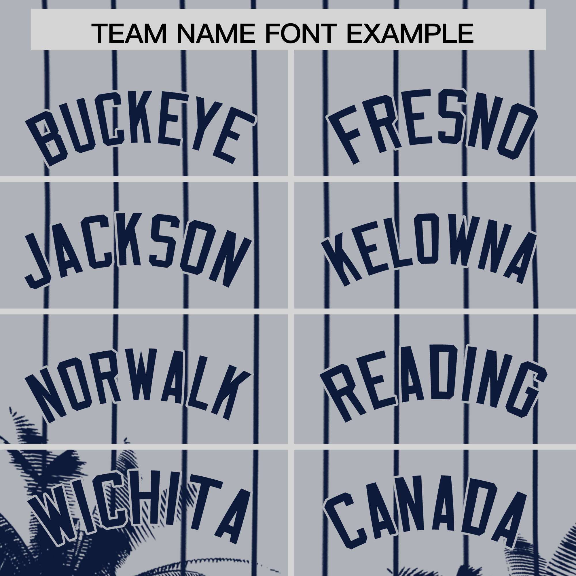 Custom Gray Navy Pinstripe Coconut Tree Pattern Authentic Baseball Jersey