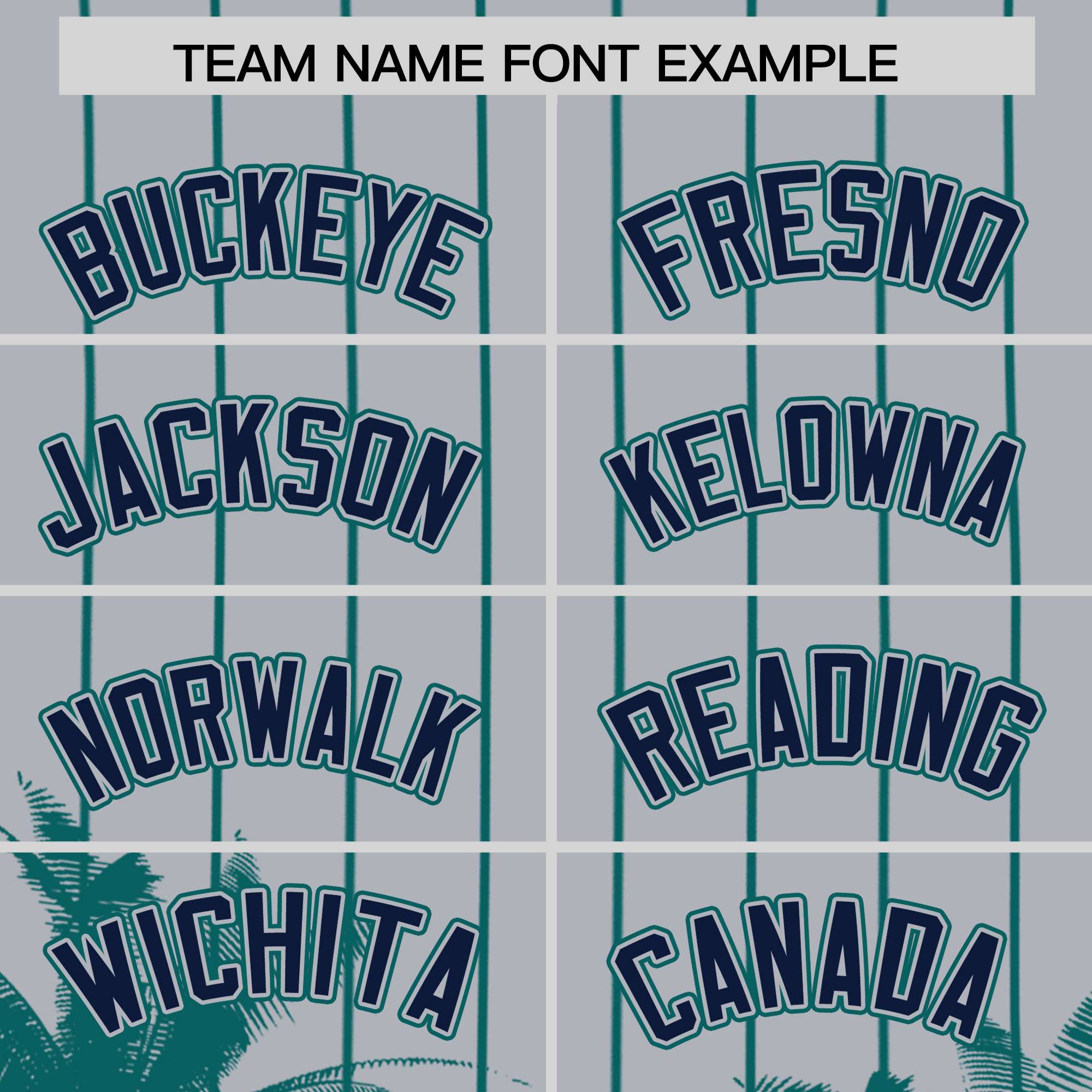 Custom Gray Aqua Pinstripe Coconut Tree Pattern Authentic Baseball Jersey