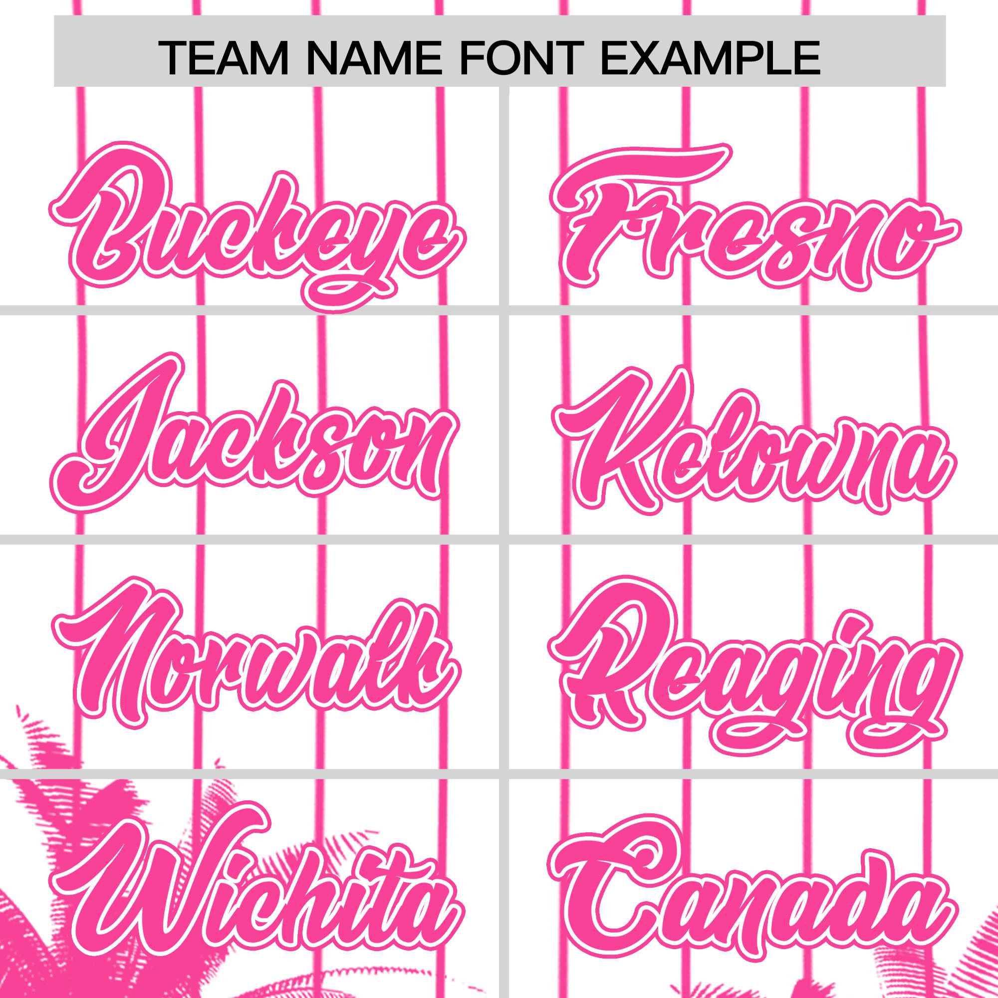 Custom White Pink Pinstripe Coconut Tree Pattern Authentic Baseball Jersey