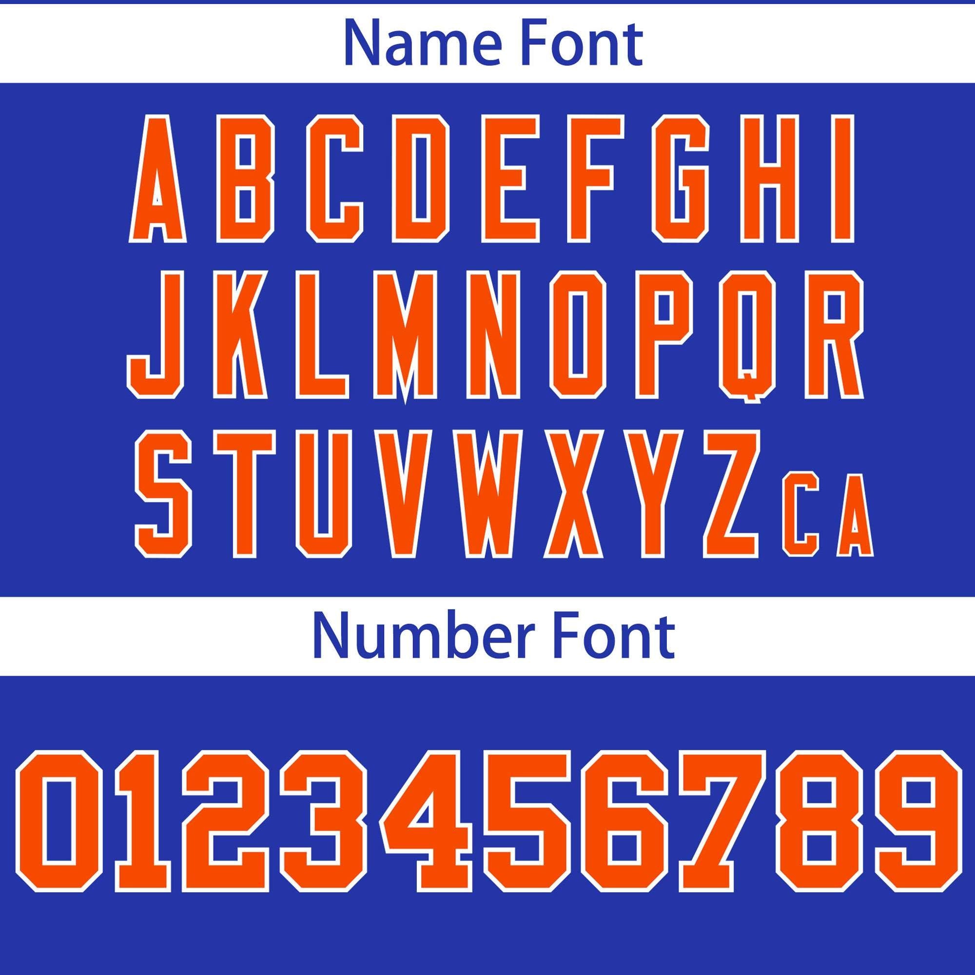 Custom Orange Royal Color Block Personalized Raglan Sleeves Authentic Baseball Jersey