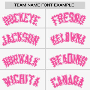 Custom White Pink-Light Pink Personalized Color Block Authentic Baseball jersey