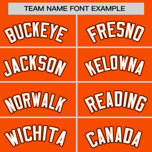 Custom Orange Black-White Personalized Color Block Authentic Baseball jersey