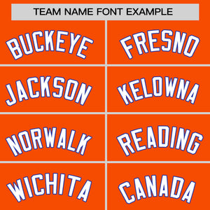 Custom Orange Royal-White Personalized Color Block Authentic Baseball jersey