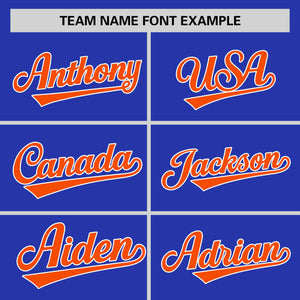 Custom Royal Orange-White Personalized Color Block Authentic Baseball jersey