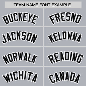 Custom Gray Black Pinstripe Personalized Raglan Sleeves Authentic Baseball Jersey