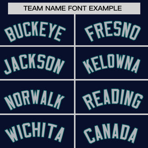 Custom Navy Midnight Green Pinstripe Personalized Raglan Sleeves Authentic Baseball Jersey