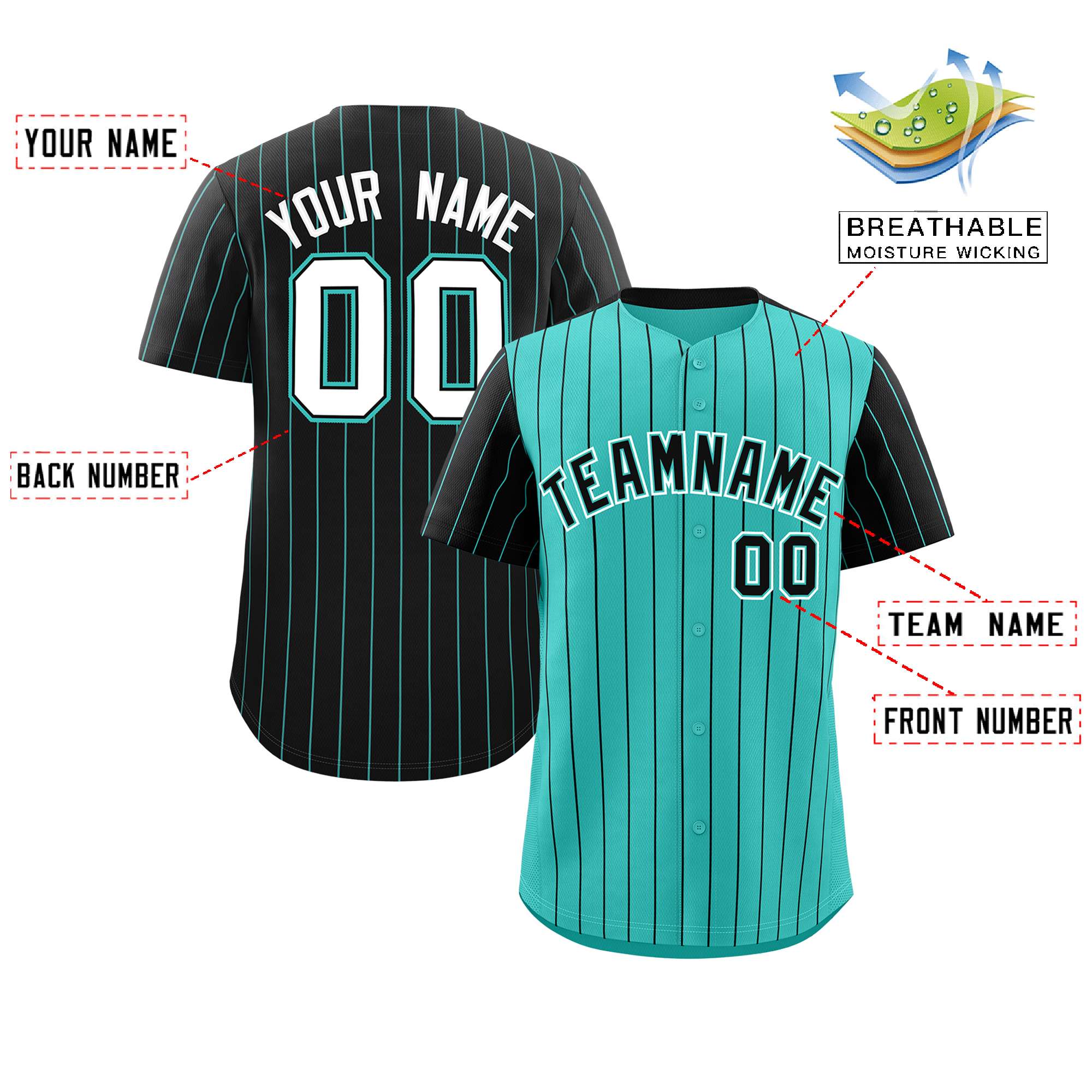 Custom Bright Green Black Pinstripe Personalized Raglan Sleeves Authentic Baseball Jersey