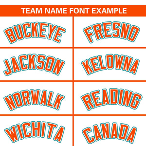 Custom White Orange-Aqua Personalized Color Block Authentic Baseball Jersey