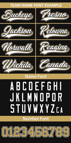 Custom Black Old Gold-White Personalized Color Block Authentic Baseball Jersey
