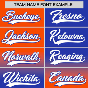 Custom Royal Orange Personalized Symmetrical Gradient Design Authentic Baseball Jersey