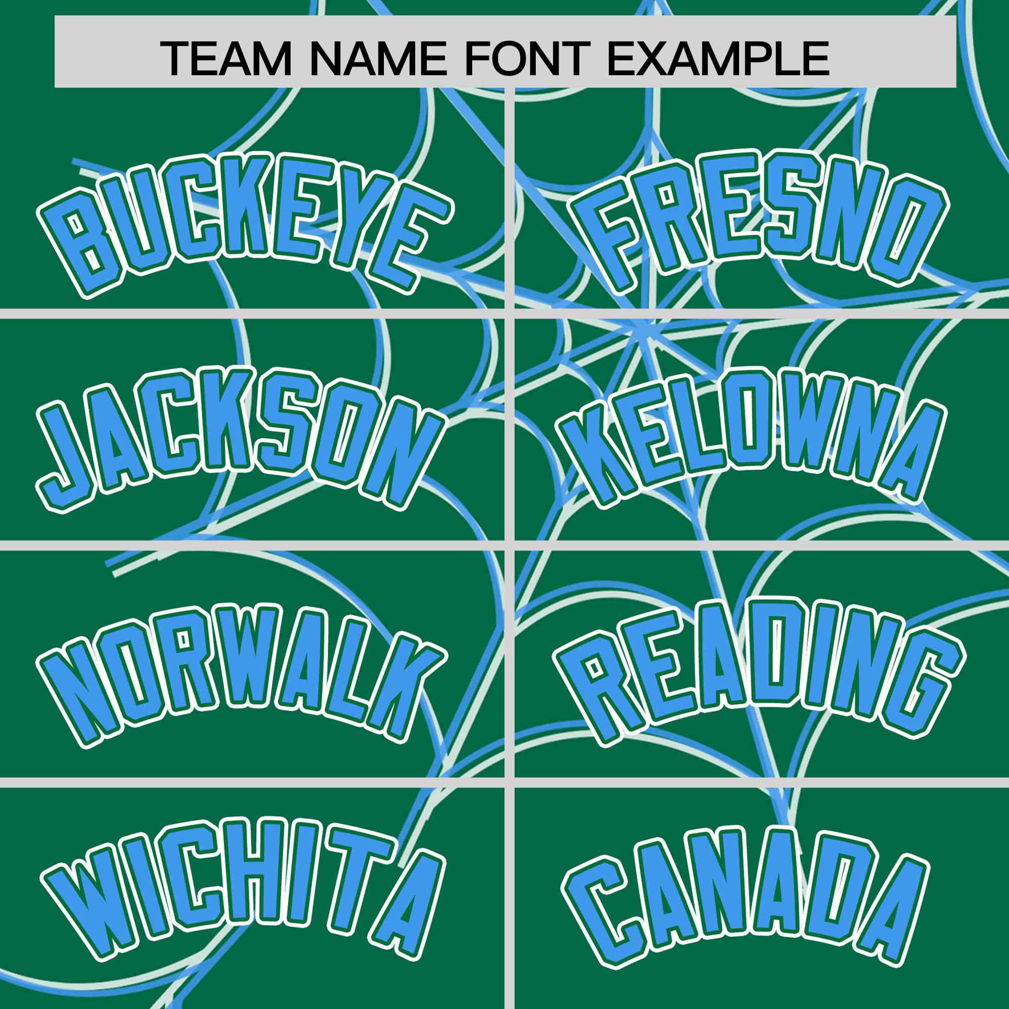 Custom Kelly Green-Powder Blue Spider Web Pattern Raglan Sleeves Authentic Baseball Jersey