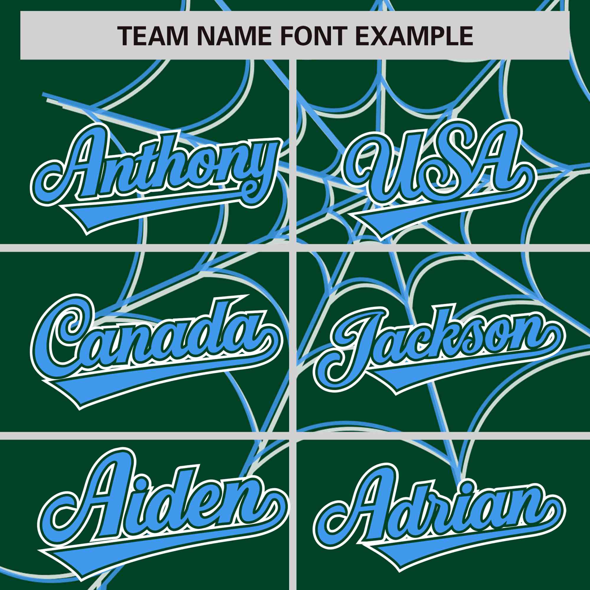 Custom Green-Powder Blue Spider Web Pattern Raglan Sleeves Authentic Baseball Jersey