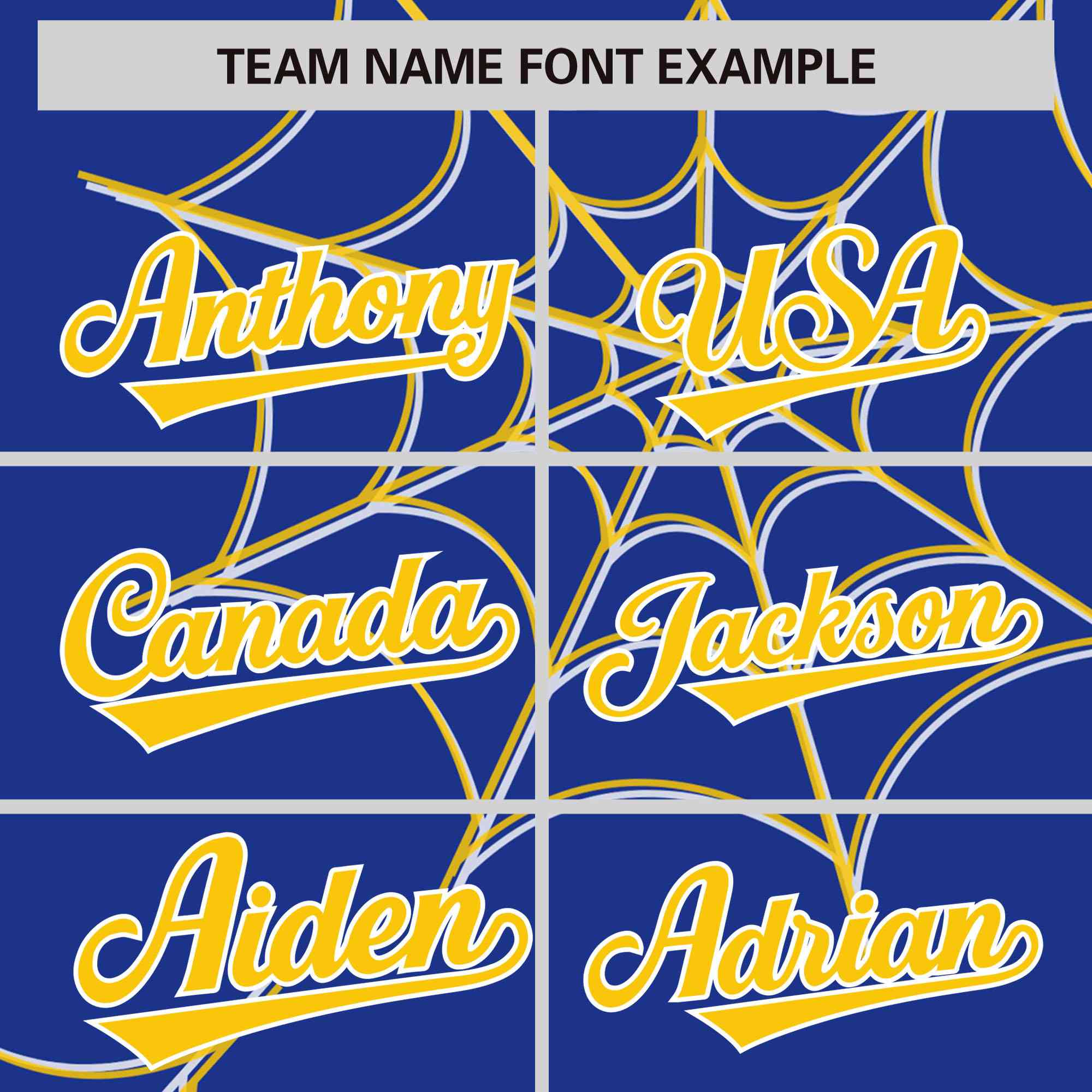 Custom Royal-Gold Spider Web Pattern Raglan Sleeves Authentic Baseball Jersey