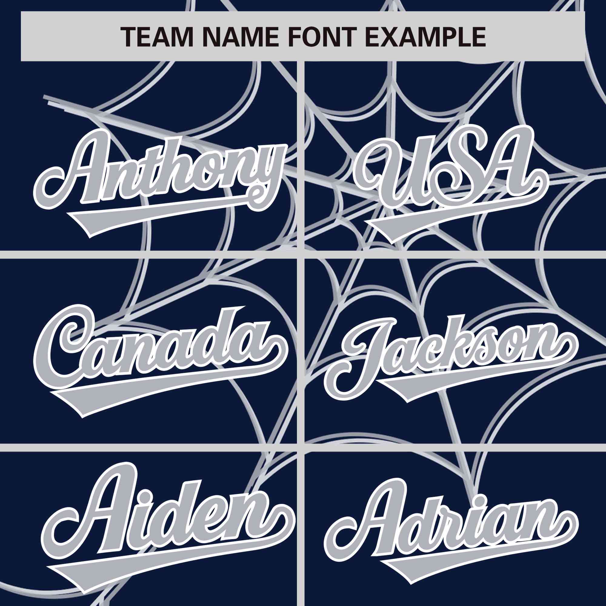 Custom Navy-Gray Spider Web Pattern Raglan Sleeves Authentic Baseball Jersey