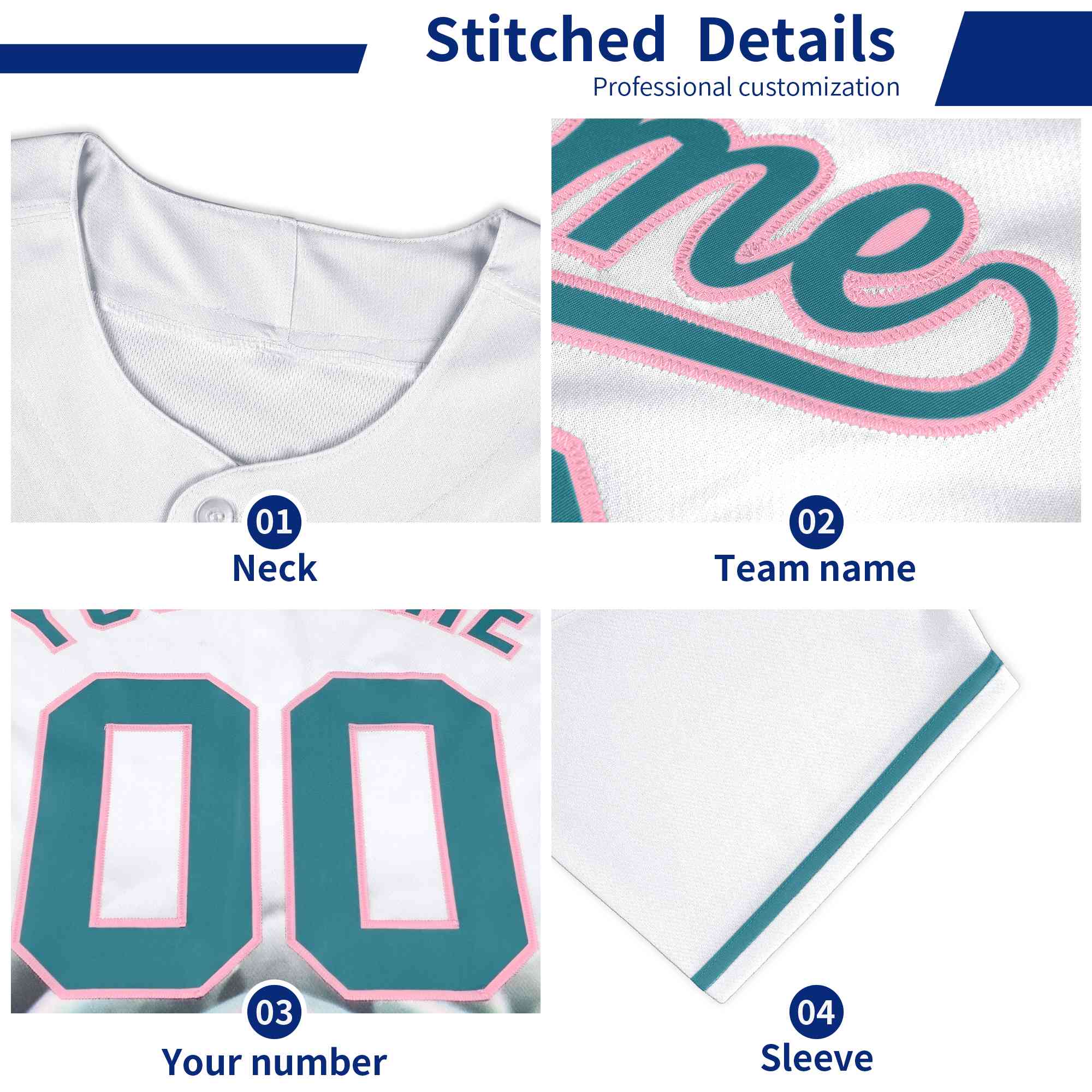 Custom Light Pink Rhombus Design Authentic Baseball Jersey