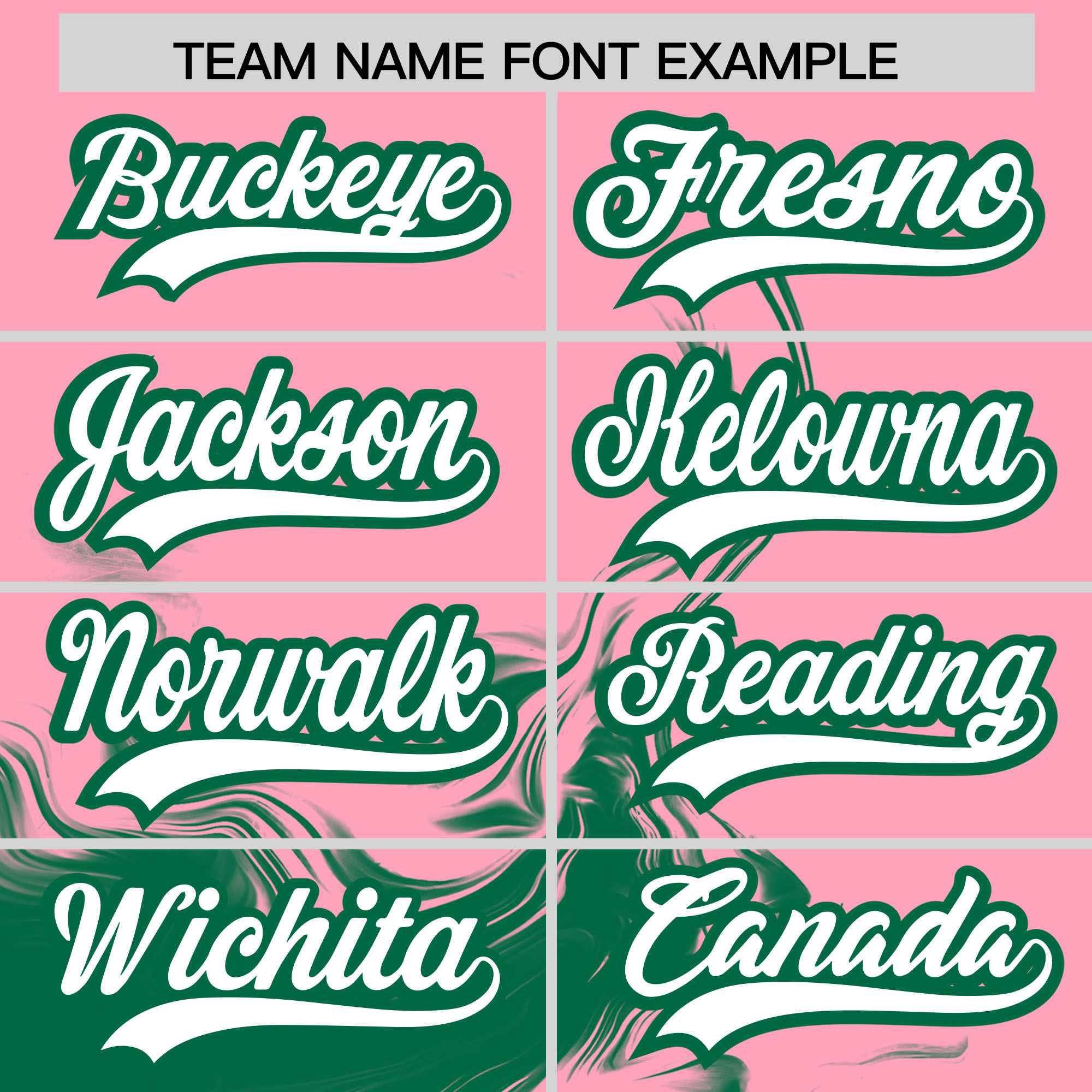 Custom Light Pink Kelly Green Personalized Ink Pattern Authentic Baseball Jersey