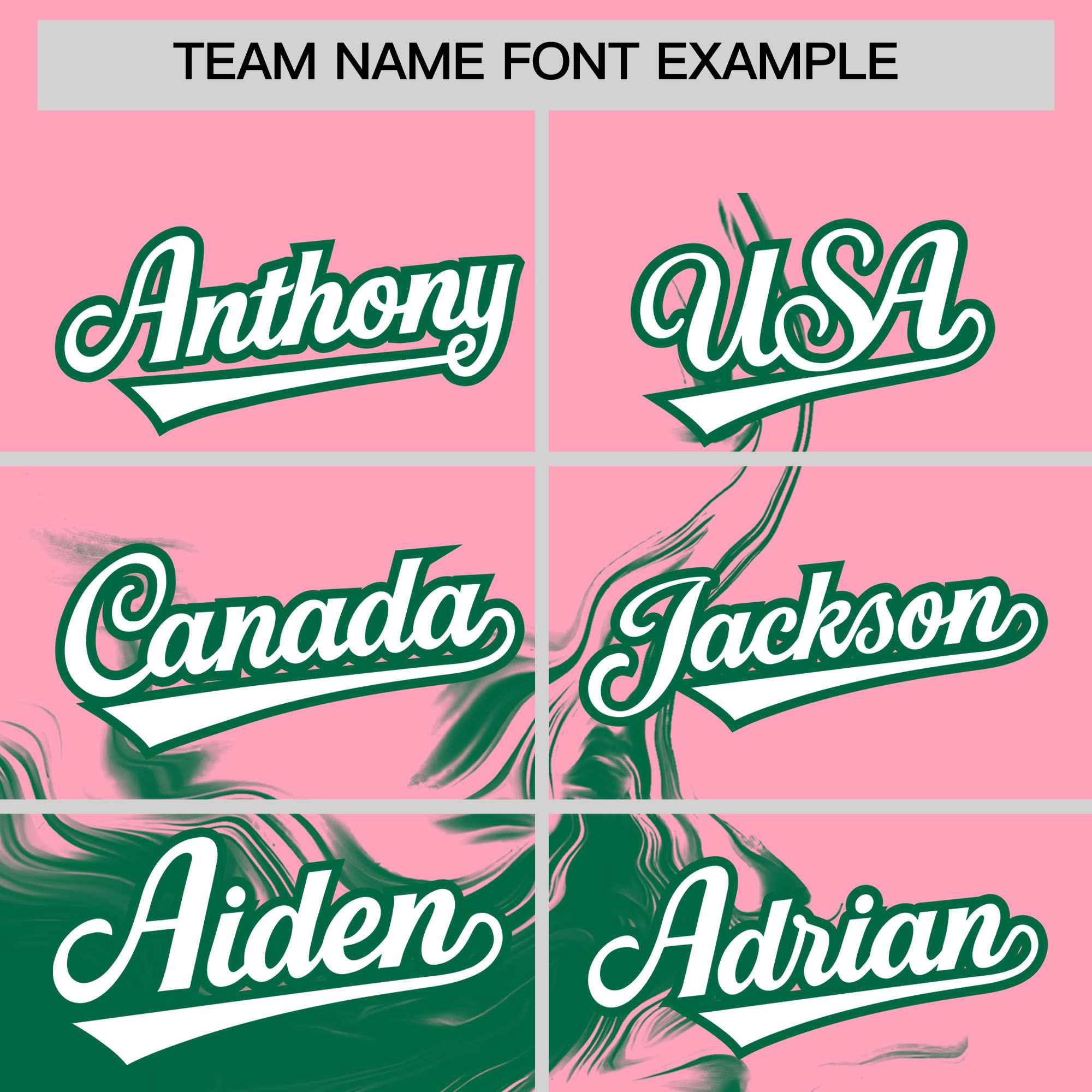 Custom Light Pink Kelly Green Personalized Ink Pattern Authentic Baseball Jersey