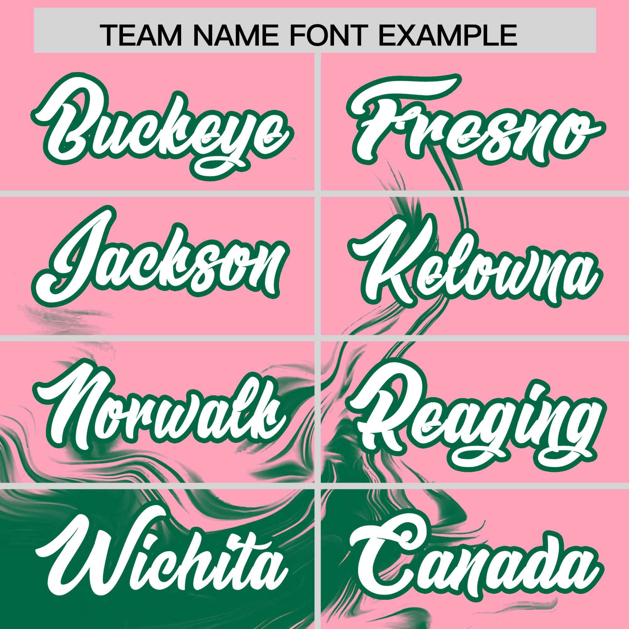 Custom Light Pink Kelly Green Personalized Ink Pattern Authentic Baseball Jersey