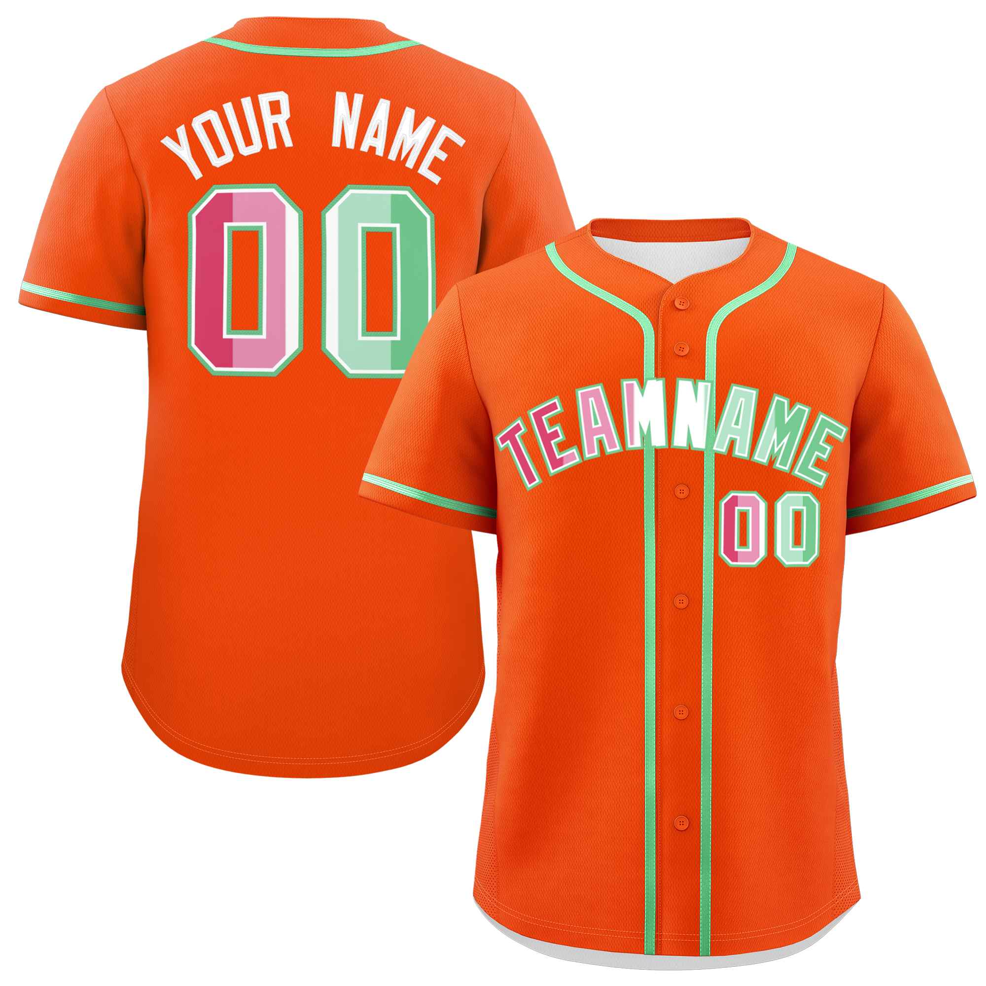 Custom Orange Abrosexual For Pride Month Classic Style Authentic Baseball Jersey