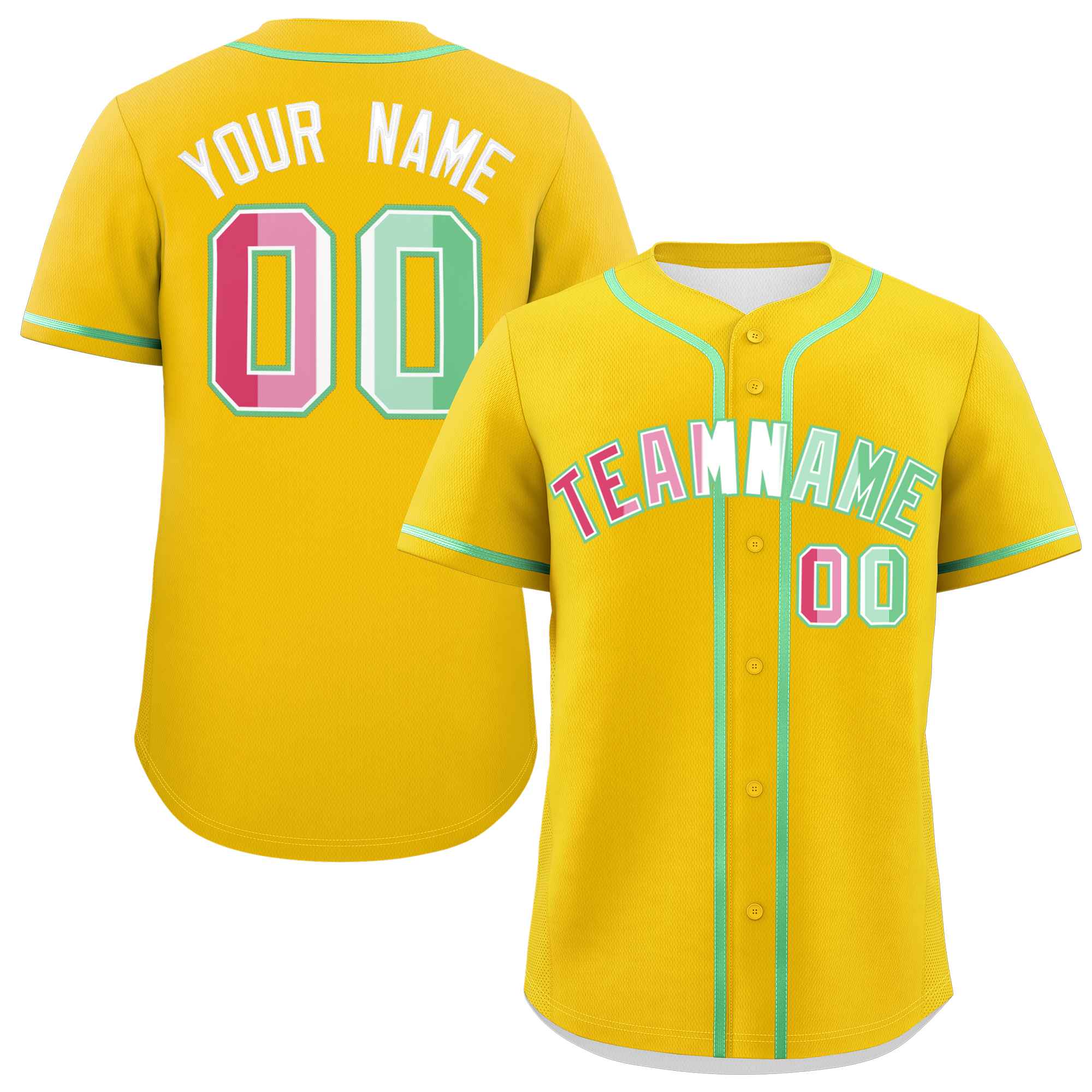 Custom Gold Abrosexual For Pride Month Classic Style Authentic Baseball Jersey