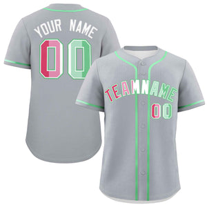 Custom Gray Abrosexual For Pride Month Classic Style Authentic Baseball Jersey