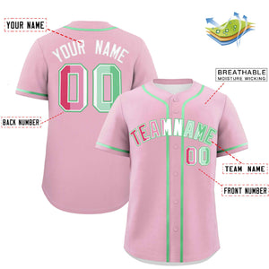 Custom Light Pink Abrosexual For Pride Month Classic Style Authentic Baseball Jersey