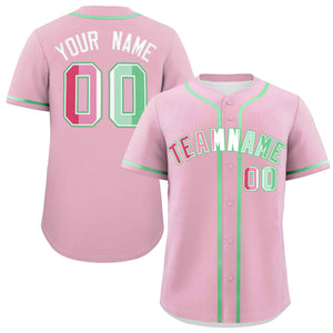 Custom Light Pink Abrosexual For Pride Month Classic Style Authentic Baseball Jersey