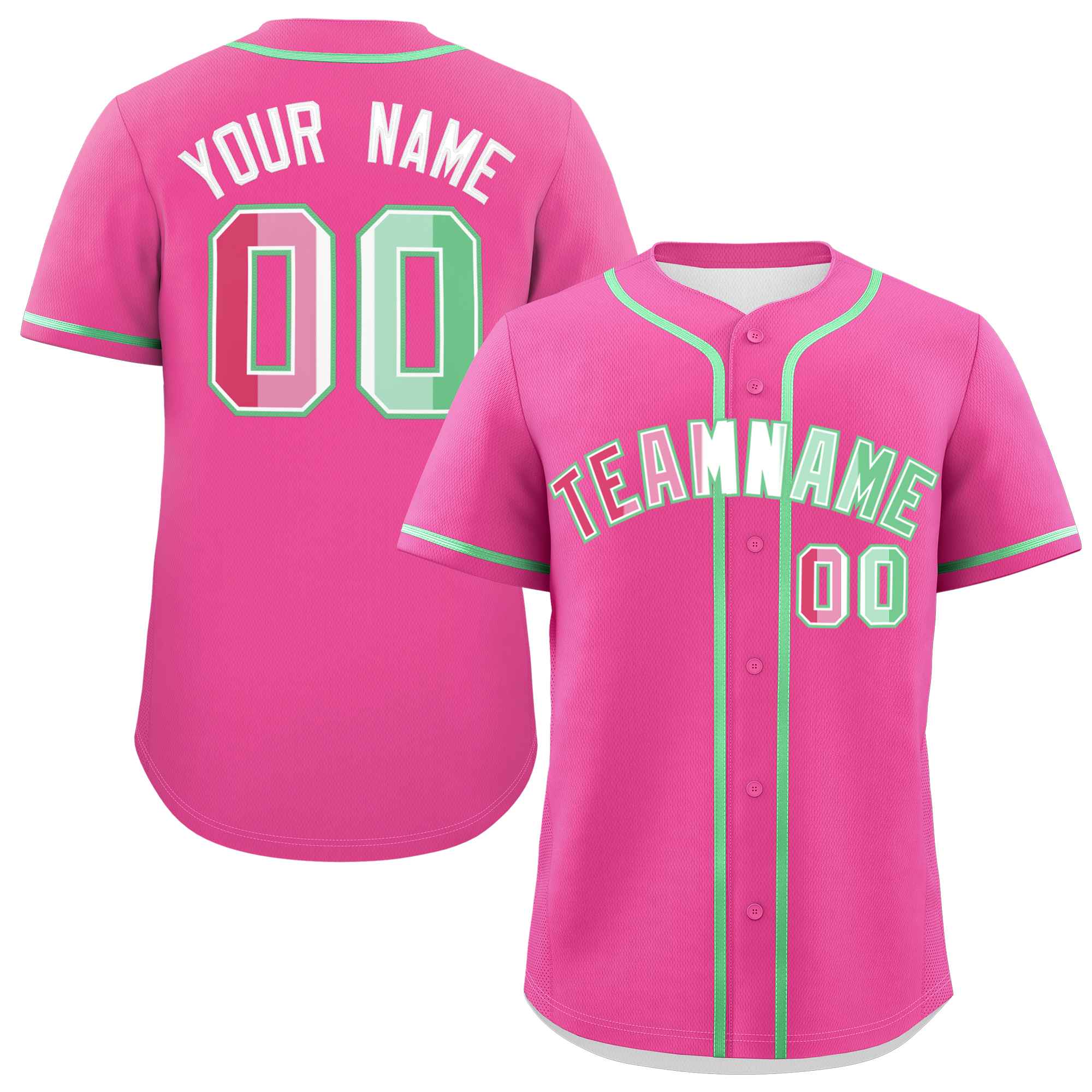 Custom Pink Abrosexual For Pride Month Classic Style Authentic Baseball Jersey