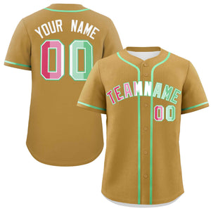 Custom Old Gold Abrosexual For Pride Month Classic Style Authentic Baseball Jersey