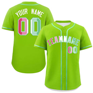 Custom Neon Green Abrosexual For Pride Month Classic Style Authentic Baseball Jersey