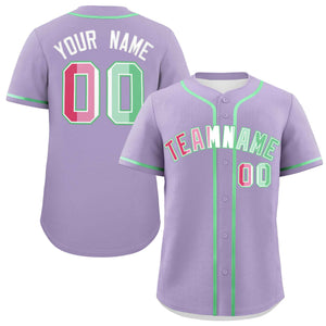 Custom Light Purple Abrosexual For Pride Month Classic Style Authentic Baseball Jersey