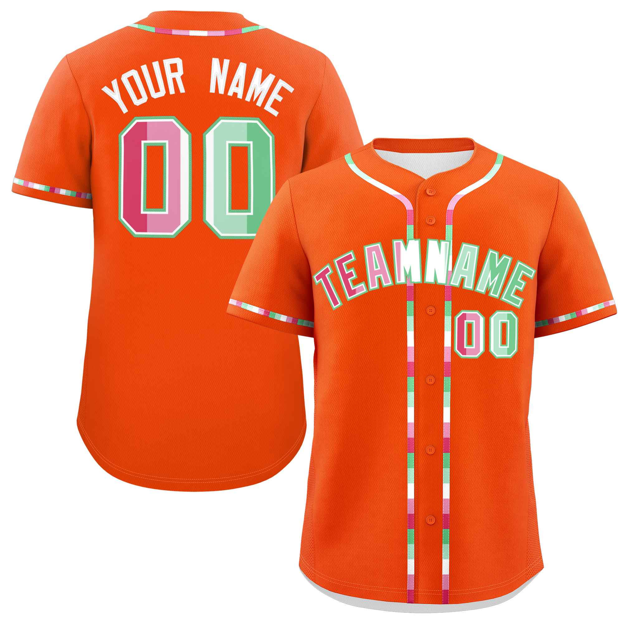 Custom Orange Abrosexual For Pride Month Classic Style Authentic Baseball Jersey