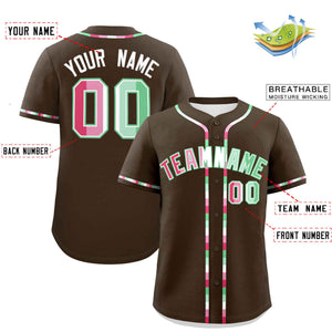 Custom Brown Abrosexual For Pride Month Classic Style Authentic Baseball Jersey