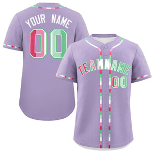 Custom Light Purple Abrosexual For Pride Month Classic Style Authentic Baseball Jersey