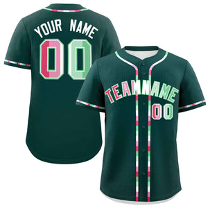 Custom Midnight Green Abrosexual For Pride Month Classic Style Authentic Baseball Jersey