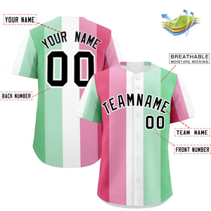 Custom Rainbow Abrosexual For Pride Month Color Block Authentic Baseball Jersey