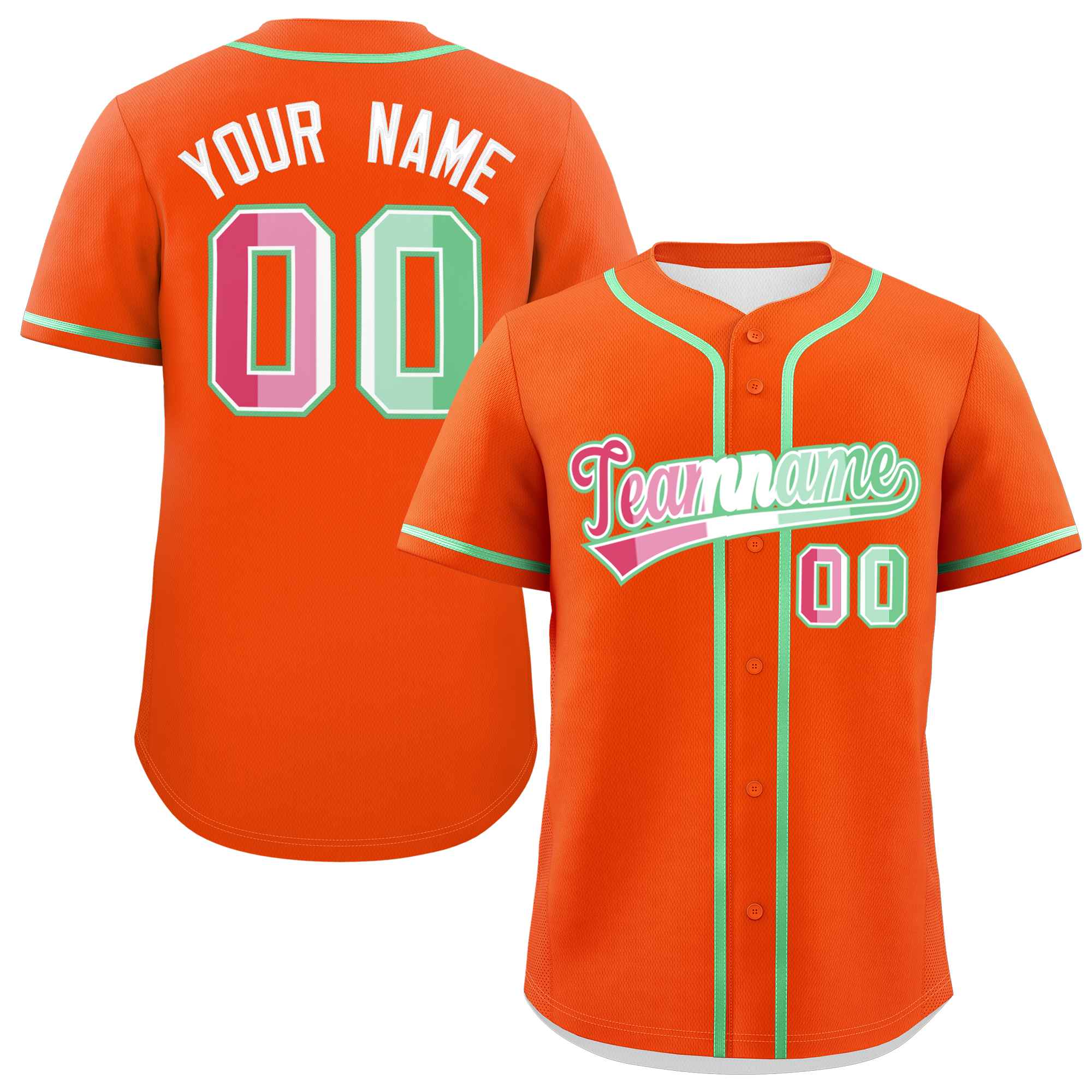 Custom Orange Abrosexual For Pride Month Classic Style Authentic Baseball Jersey