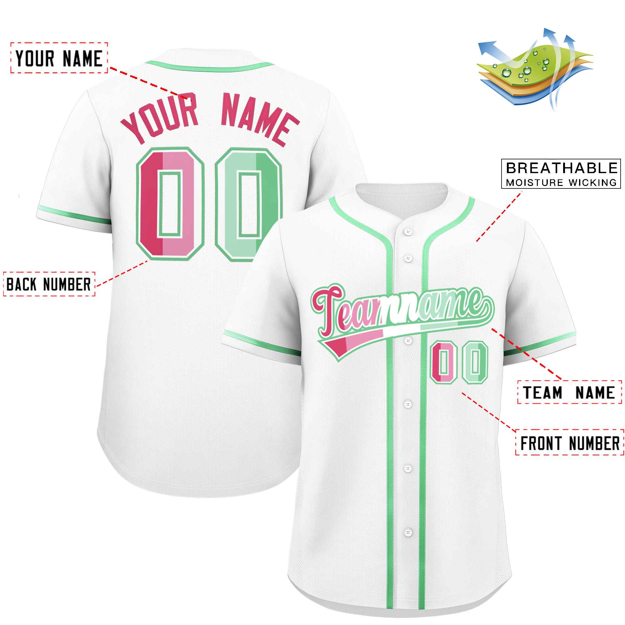 Custom White Abrosexual For Pride Month Classic Style Authentic Baseball Jersey