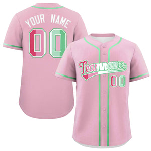 Custom Light Pink Abrosexual For Pride Month Classic Style Authentic Baseball Jersey