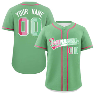 Custom Light Green Abrosexual For Pride Month Classic Style Authentic Baseball Jersey