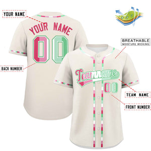 Custom Cream Abrosexual For Pride Month Classic Style Authentic Baseball Jersey