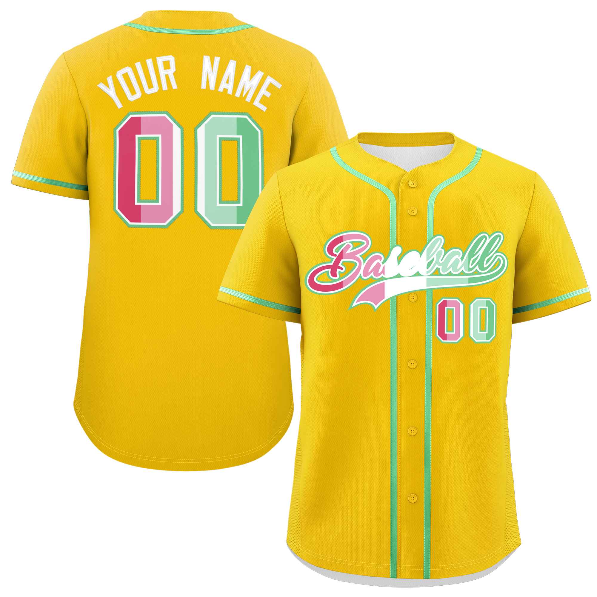 Custom Gold Abrosexual For Pride Month Classic Style Authentic Baseball Jersey