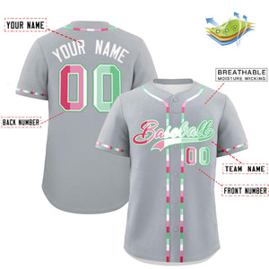 Custom Gray Abrosexual For Pride Month Classic Style Authentic Baseball Jersey