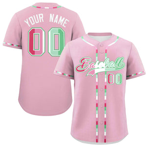 Custom Light Pink Abrosexual For Pride Month Classic Style Authentic Baseball Jersey