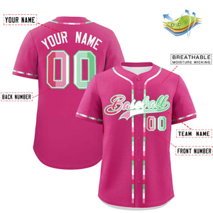 Custom Rose Red Abrosexual For Pride Month Classic Style Authentic Baseball Jersey