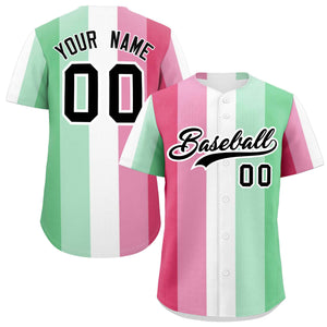 Custom Rainbow Abrosexual For Pride Month Color Block Authentic Baseball Jersey