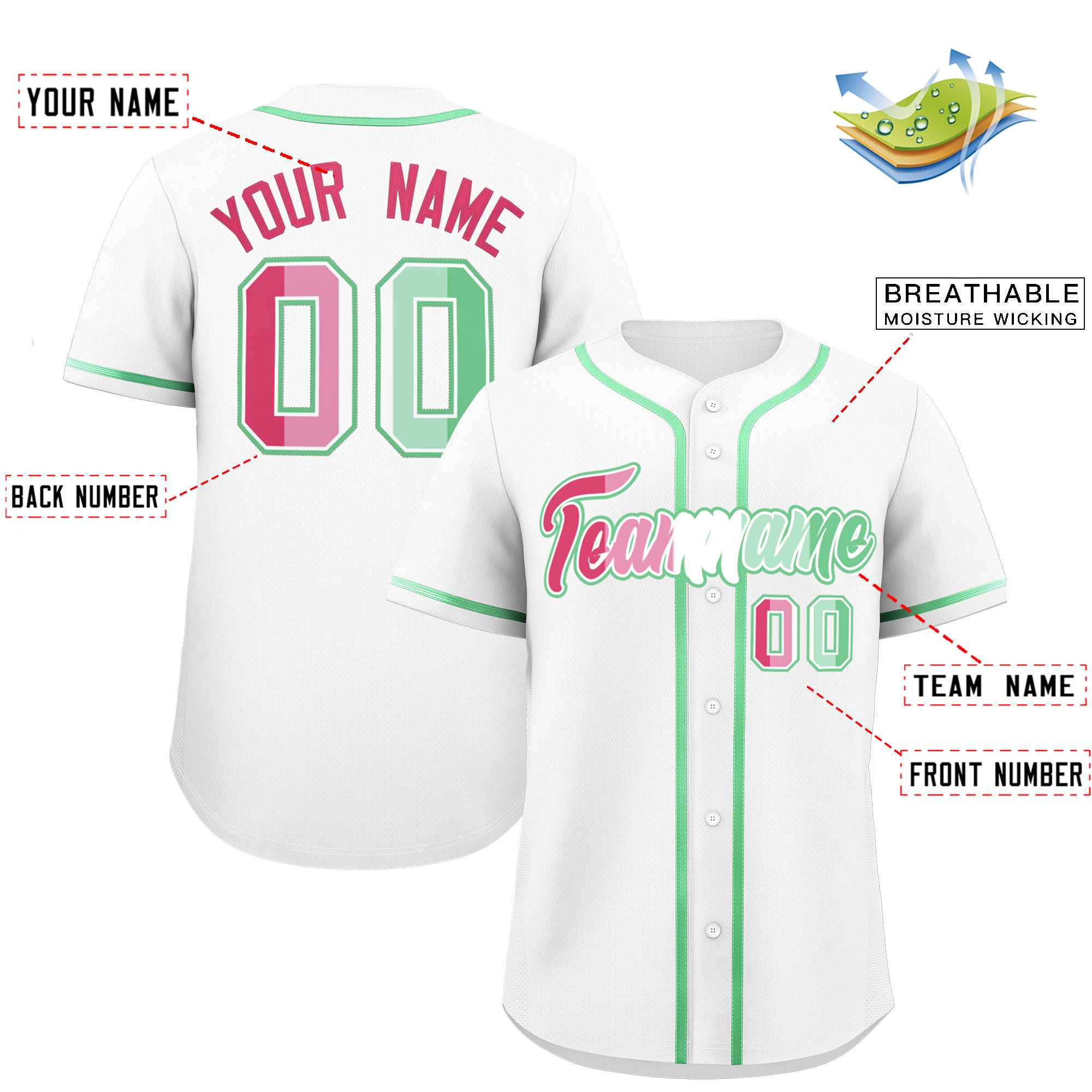 Custom White Abrosexual For Pride Month Classic Style Authentic Baseball Jersey