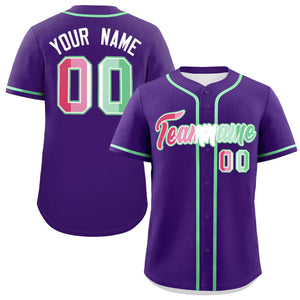 Custom Purple Abrosexual For Pride Month Classic Style Authentic Baseball Jersey